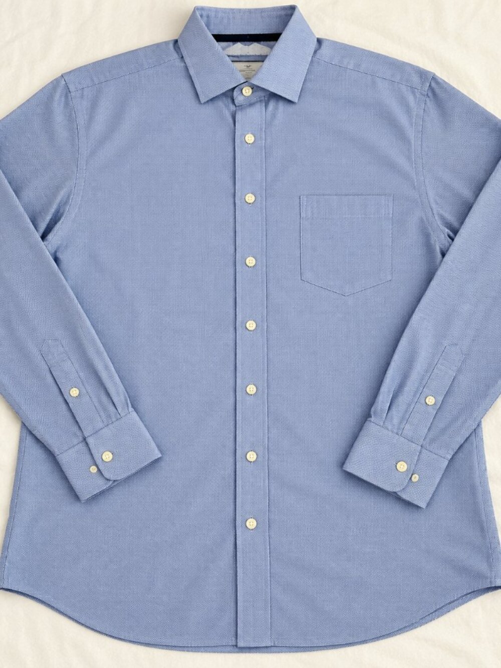 Tommy Hilfiger THFlex Men XL 17.5 32-33 Light Blue Dress Shirt Stretch